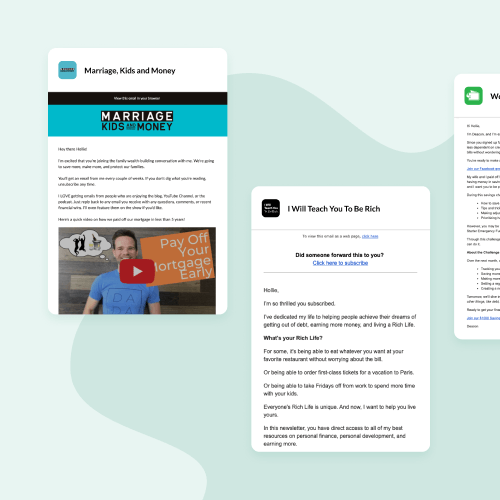 Preview image for: 3 examples of winning welcome emails from finance bloggers