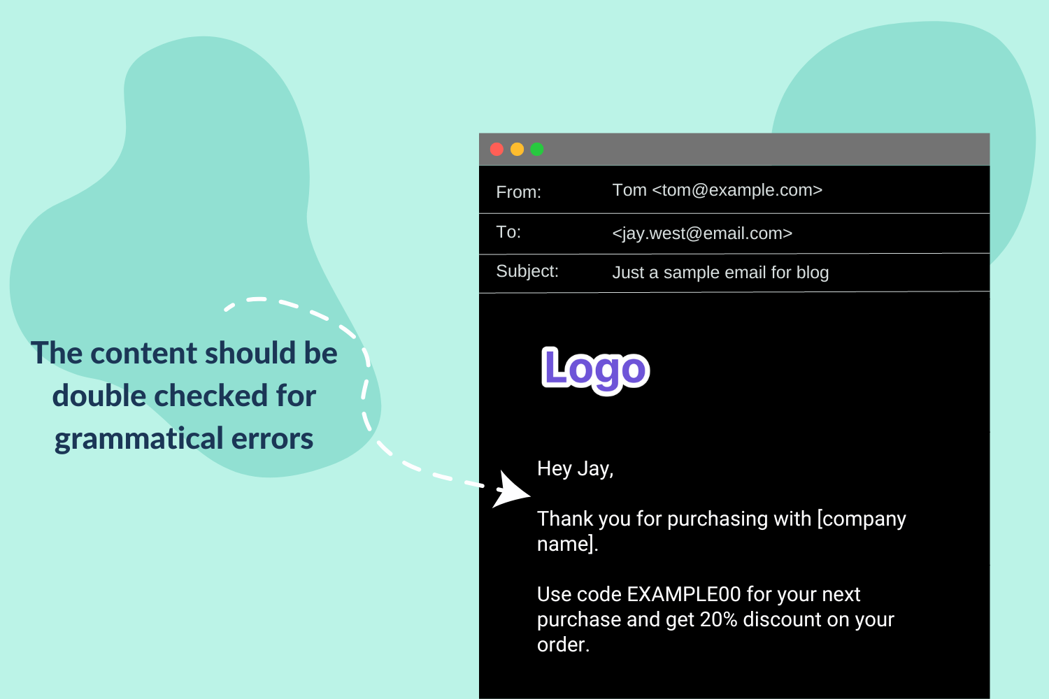 check email content for grammatical errors